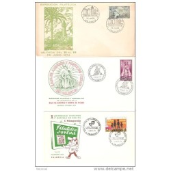 3 cartas  diferentes matasellos valencia