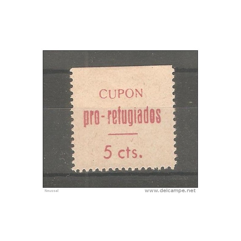 Viñeta cupon pro refugiados 5 cts Viñeta cupon pro refugiados 5 cts