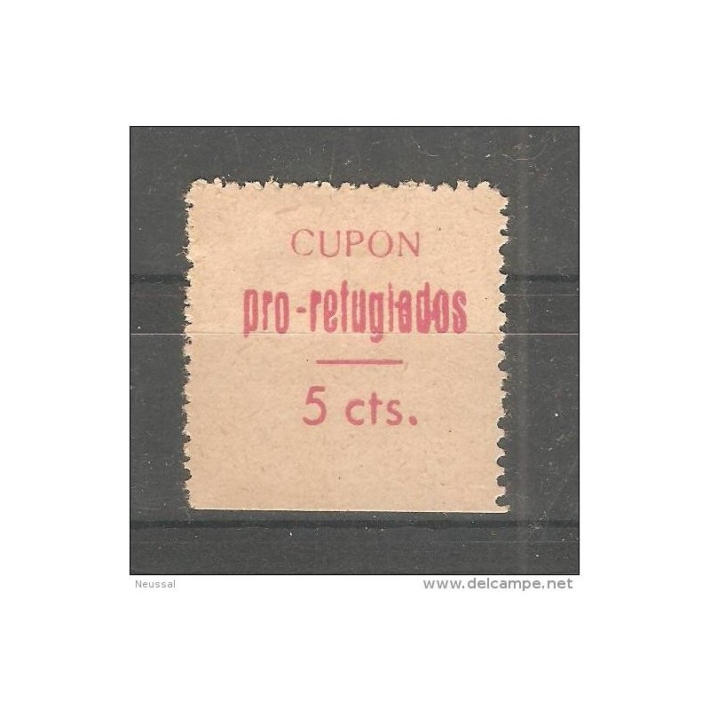 Viñeta cupon pro refugiados 5 cts Viñeta cupon pro refugiados 5 cts