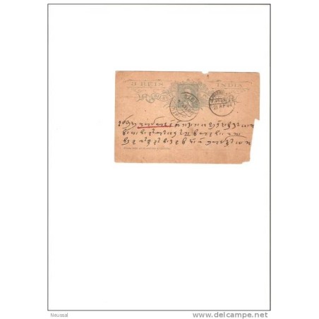Tarjeta postal  india algo dañada