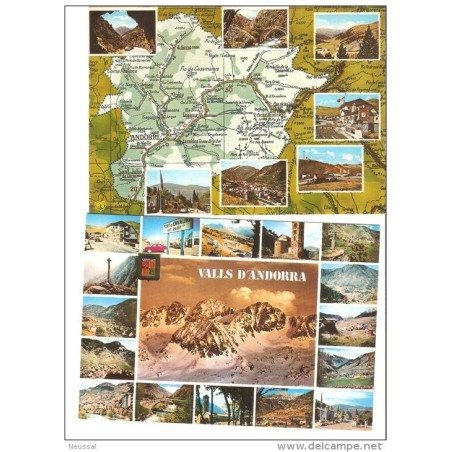 2 tarjetas postales de andorra