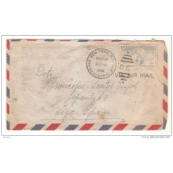 Carta con matasello de Nueva york 1949