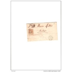 Carta con sello 4 cuartos con cuño gijon y san sebastian