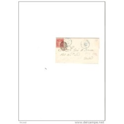 Carta con sello de escudo y cuño azul y negro parrilla