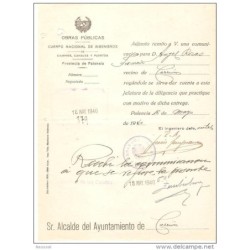 Papel del cuerpo nacional de ingenieros  palencia  1940