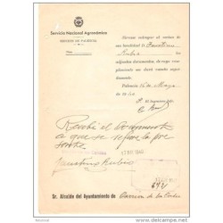 Papel del servicio nacional agronomico  palencia  1940