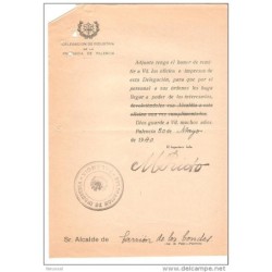Papel delegacion de industria  palencia  1940