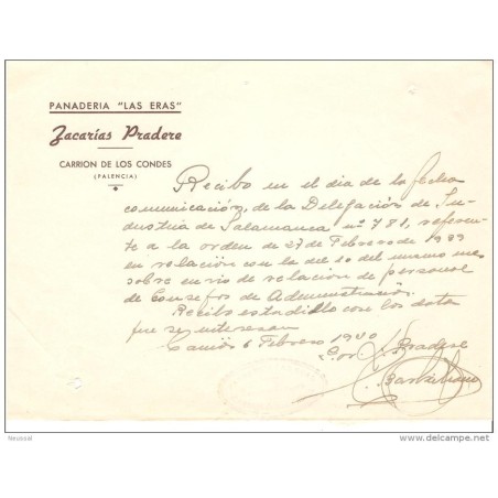 Papel de panaderia las eras  1939