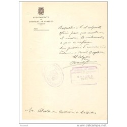 Papel de ayuntamiento de tabanera de cerrato  1940