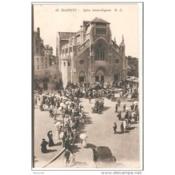 Tarjeta postal biarritz eglise