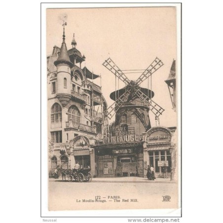 Tarjeta postal moulin rouge