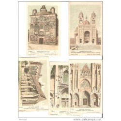 Serie 5 de catedrales de Francia con explicación en cada postal por detrás10 postales