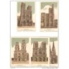 Serie 4 de catedrales de Francia con explicación en cada postal por detrás 10 postales