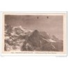Tarjeta postal montblanc  con cuño teleferique por detrás