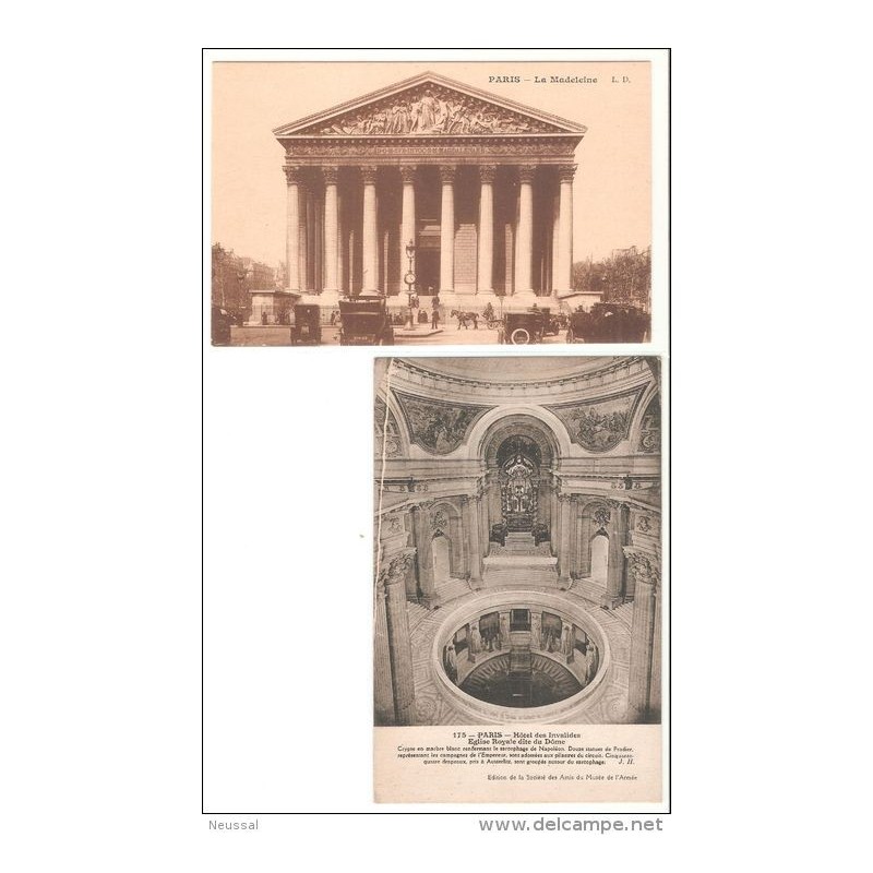 2 tarjetas postales hotel y la madeleine 2 tarjetas postales hotel y la madeleine