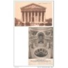 2 tarjetas postales hotel y la madeleine