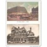 2 tarjetas postales hotel y eglise