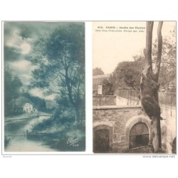 2 tarjetas postales  jardines