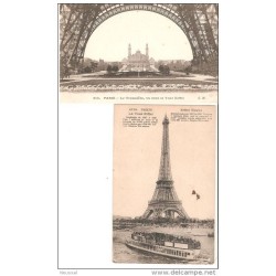 2 tarjetas postales  tour eiffel
