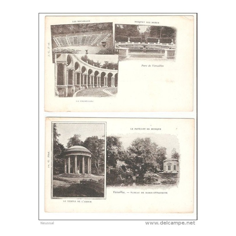 2 tarjetas postales versailles 2 tarjetas postales versailles
