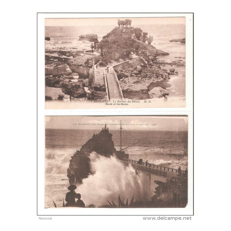 2 tarjetas postales biarritz 2 tarjetas postales biarritz