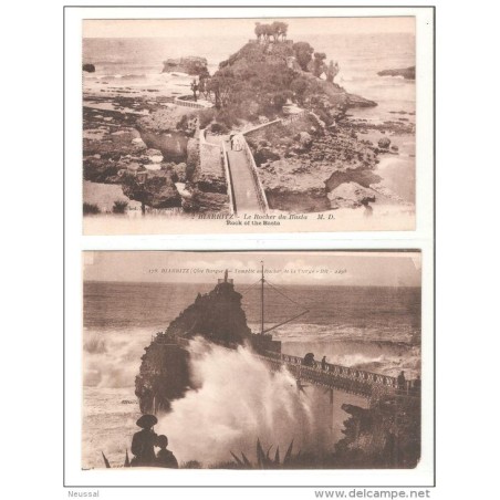 2 tarjetas postales biarritz