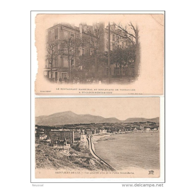 2 tarjeta postal saint jean de luz y versaille 2 tarjeta postal saint jean de luz y versaille
