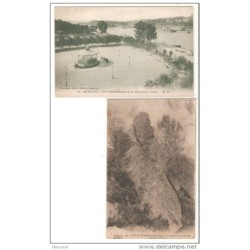 2 tarjeta postales fontainebleau y bayonne