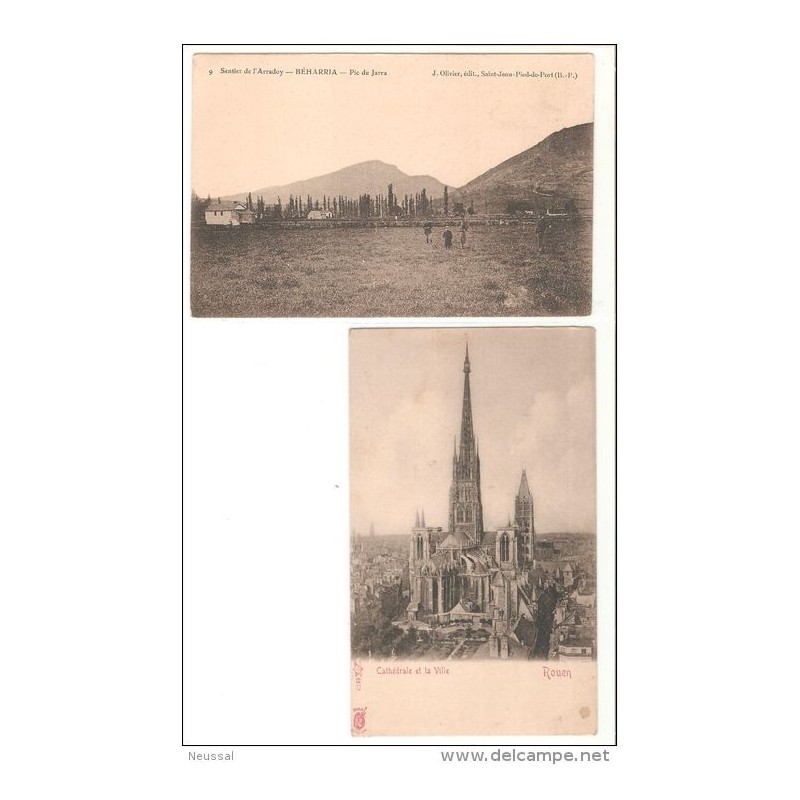 2 tarjeta postales beharria y rouen 2 tarjeta postales beharria y rouen