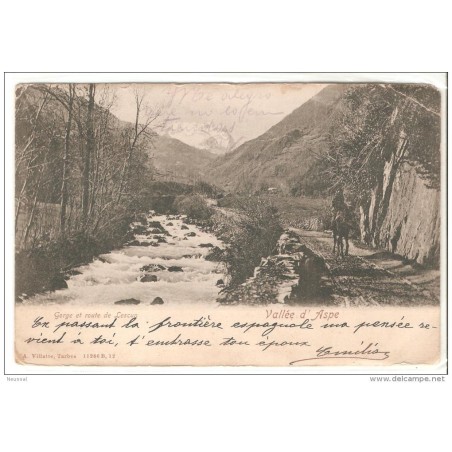 Tarjeta postal valle daspe circulada