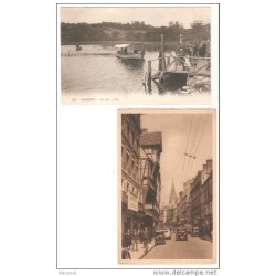 2 tarjetas postales caen y lourdes