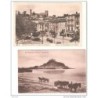 2 tarjetas postales st michael mount y vernet les bains