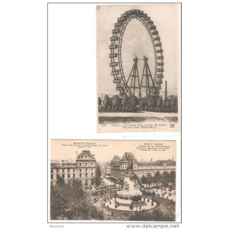 2 tarjetas postales paris