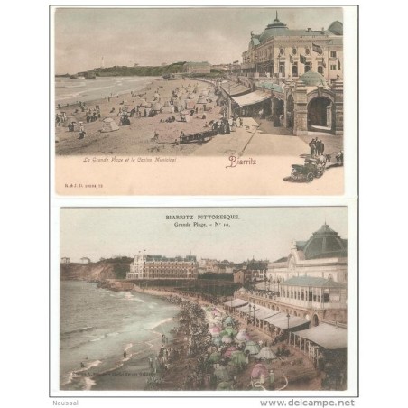 2 tarjetas postales biarritz
