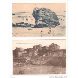 2 tarjetas postales birraitz la plage