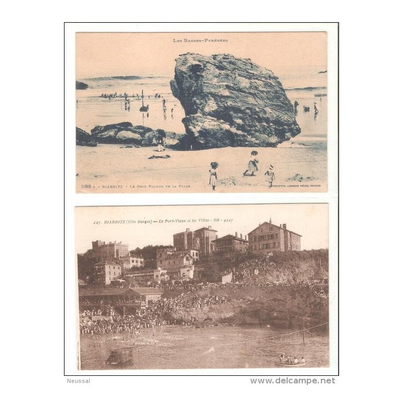 2 tarjetas postales birraitz la plage 2 tarjetas postales birraitz la plage