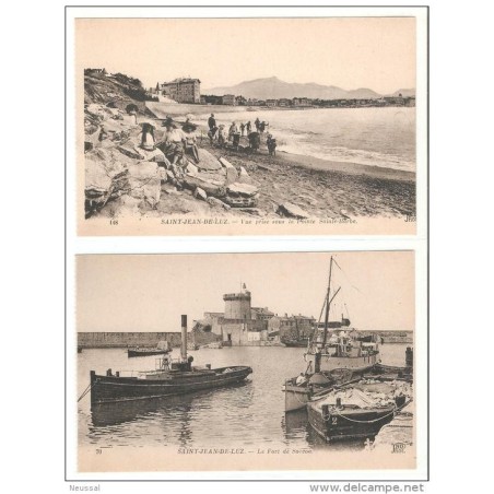 2 tarjetas postales  saint jean de la luz