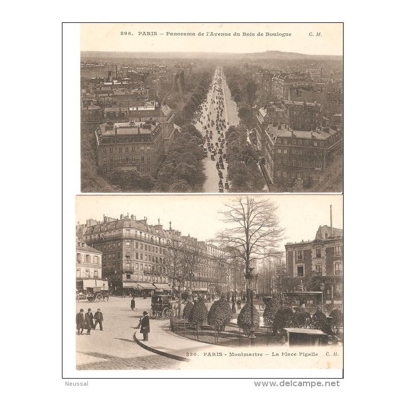 2 tarjetas postales parisinas 2 tarjetas postales parisinas
