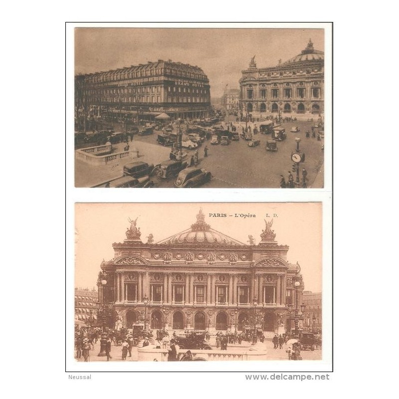 2 tarjetas postales de parislopera 2 tarjetas postales de parislopera