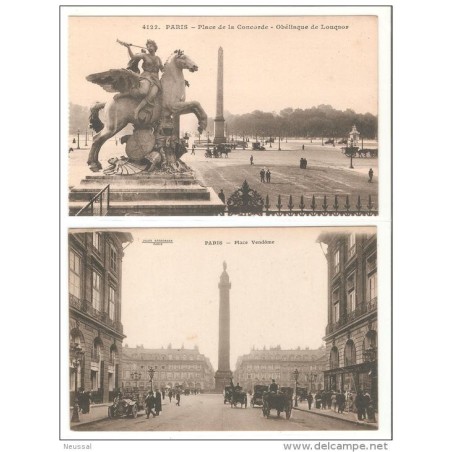 2 tarjetas postales  de parisplazas