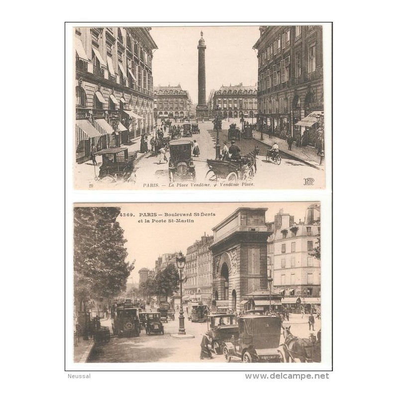 2 tarjetas postales diferentes de paris 2 tarjetas postales diferentes de paris