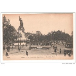 Tarjeta postal de paris la plaza de la republica