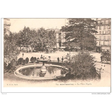 Tarjeta postal de paris montmartre