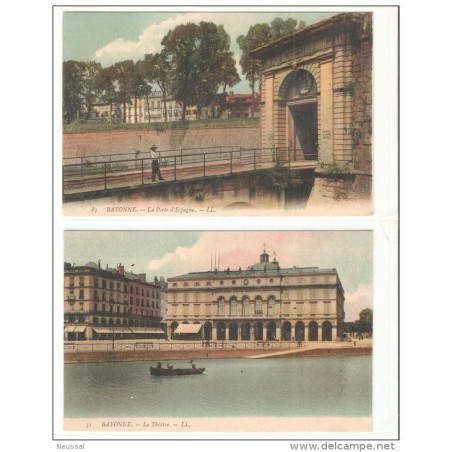 2 tarjetas postales de bayonne