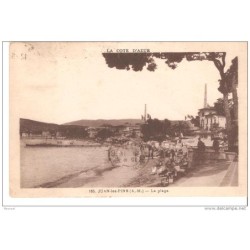 Tarjeta postal de costa de azur circulada
