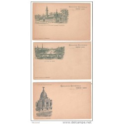 3 tarjetas  postales  de paris 1900