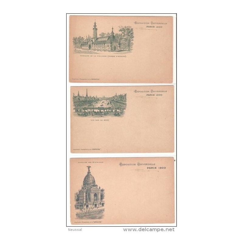 3 tarjetas postales de paris 1900 3 tarjetas postales de paris 1900