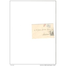 Carta  pequeña con cuño negro  valladolid y por detras azul pozaldez