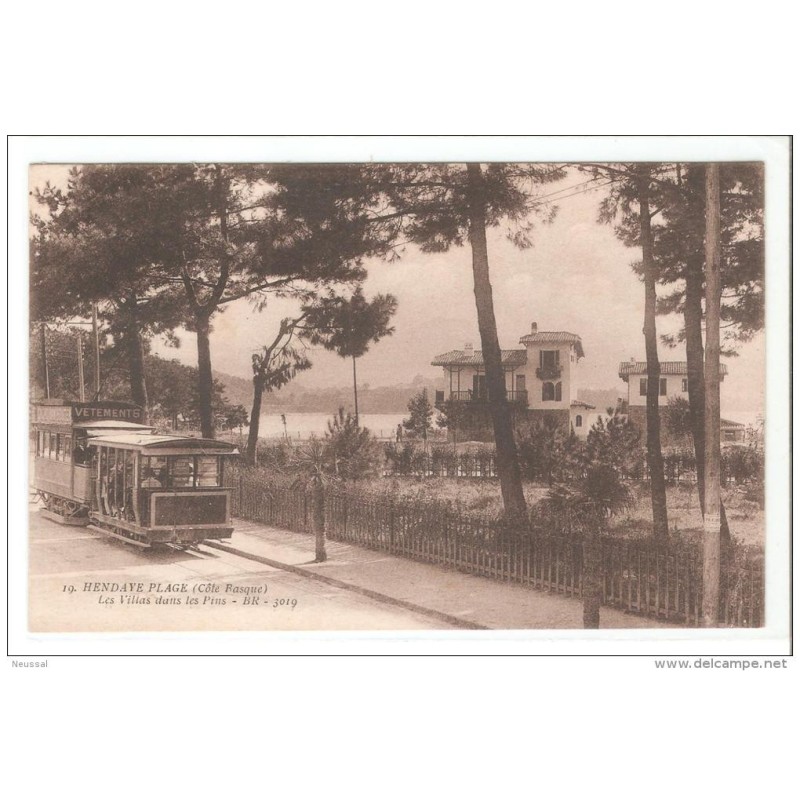 Tarjeta postal de hendaye tranvia Tarjeta postal de hendaye tranvia