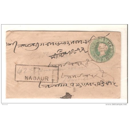 Carta de india  1900 matasello nagaur